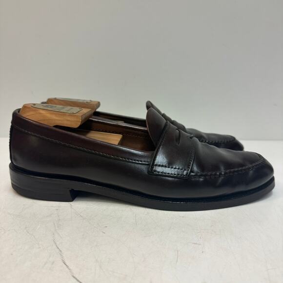 RESOLED Alden x Brooks Bros 763 Unlined Shell Cordovan Penny Loafer LHS 9 C main image 4